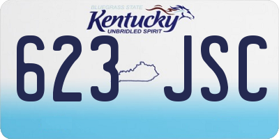 KY license plate 623JSC