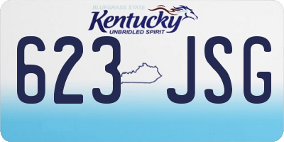 KY license plate 623JSG