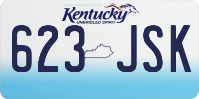 KY license plate 623JSK