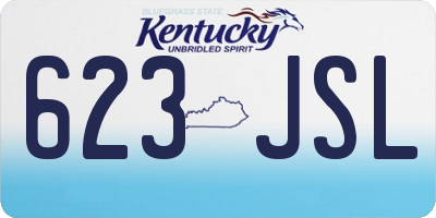 KY license plate 623JSL