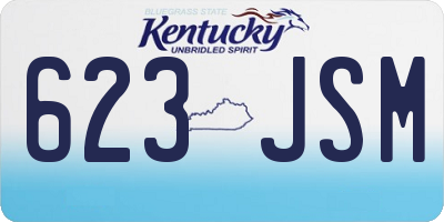 KY license plate 623JSM