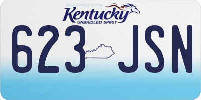KY license plate 623JSN