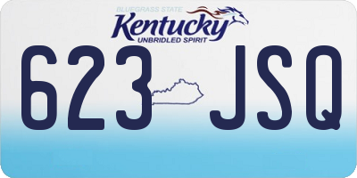 KY license plate 623JSQ