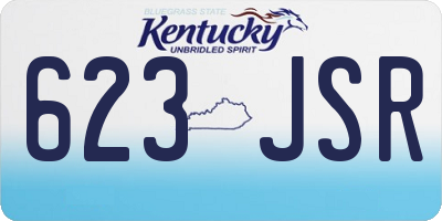 KY license plate 623JSR