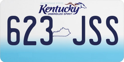 KY license plate 623JSS