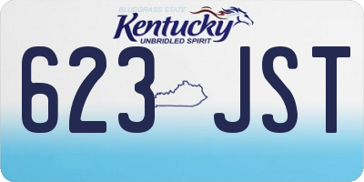 KY license plate 623JST