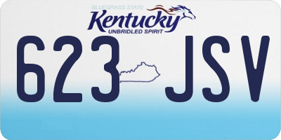 KY license plate 623JSV