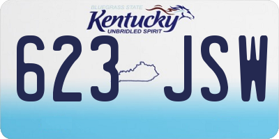 KY license plate 623JSW