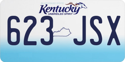 KY license plate 623JSX
