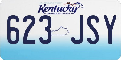 KY license plate 623JSY