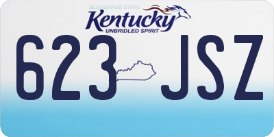 KY license plate 623JSZ