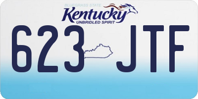 KY license plate 623JTF