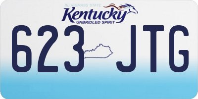 KY license plate 623JTG