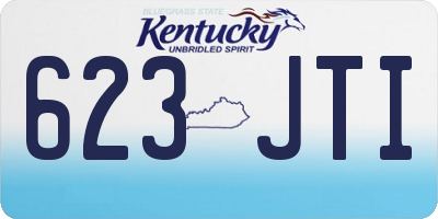 KY license plate 623JTI