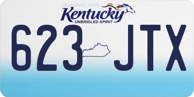 KY license plate 623JTX