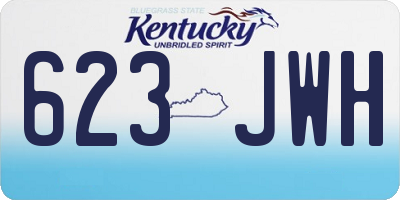 KY license plate 623JWH