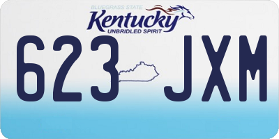KY license plate 623JXM