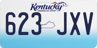 KY license plate 623JXV