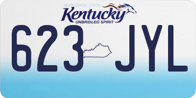 KY license plate 623JYL