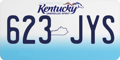 KY license plate 623JYS