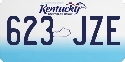 KY license plate 623JZE