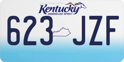 KY license plate 623JZF