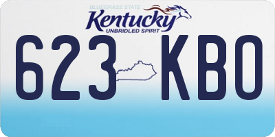KY license plate 623KBO