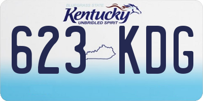 KY license plate 623KDG