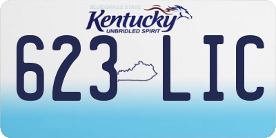 KY license plate 623LIC