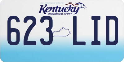KY license plate 623LID
