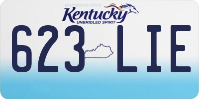 KY license plate 623LIE