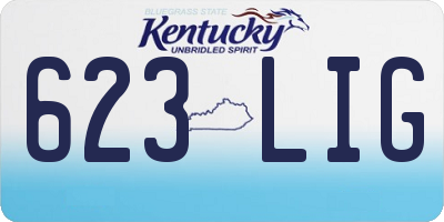 KY license plate 623LIG