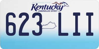 KY license plate 623LII