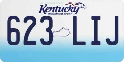 KY license plate 623LIJ