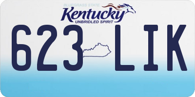 KY license plate 623LIK