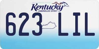 KY license plate 623LIL