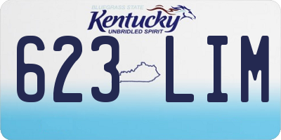 KY license plate 623LIM