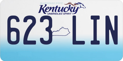 KY license plate 623LIN