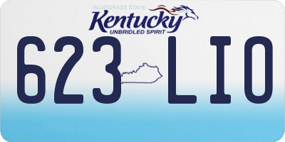 KY license plate 623LIO