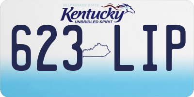 KY license plate 623LIP