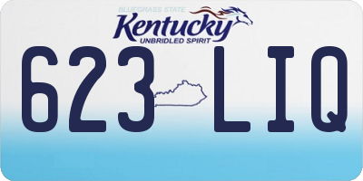 KY license plate 623LIQ