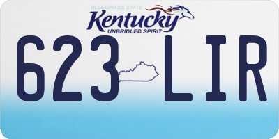 KY license plate 623LIR