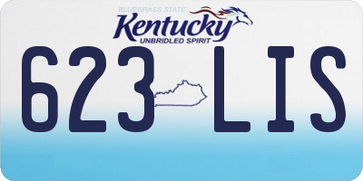 KY license plate 623LIS