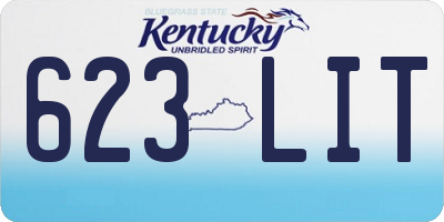 KY license plate 623LIT