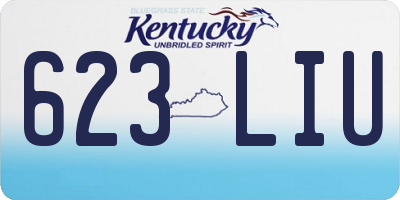 KY license plate 623LIU