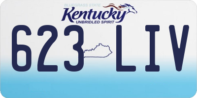 KY license plate 623LIV