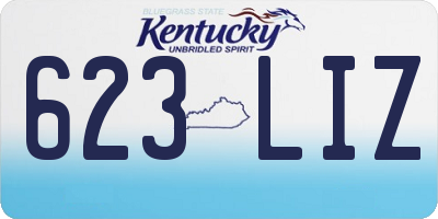 KY license plate 623LIZ