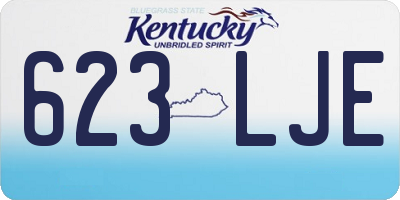KY license plate 623LJE