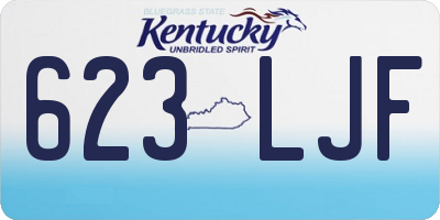 KY license plate 623LJF