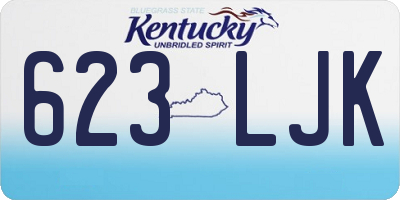 KY license plate 623LJK
